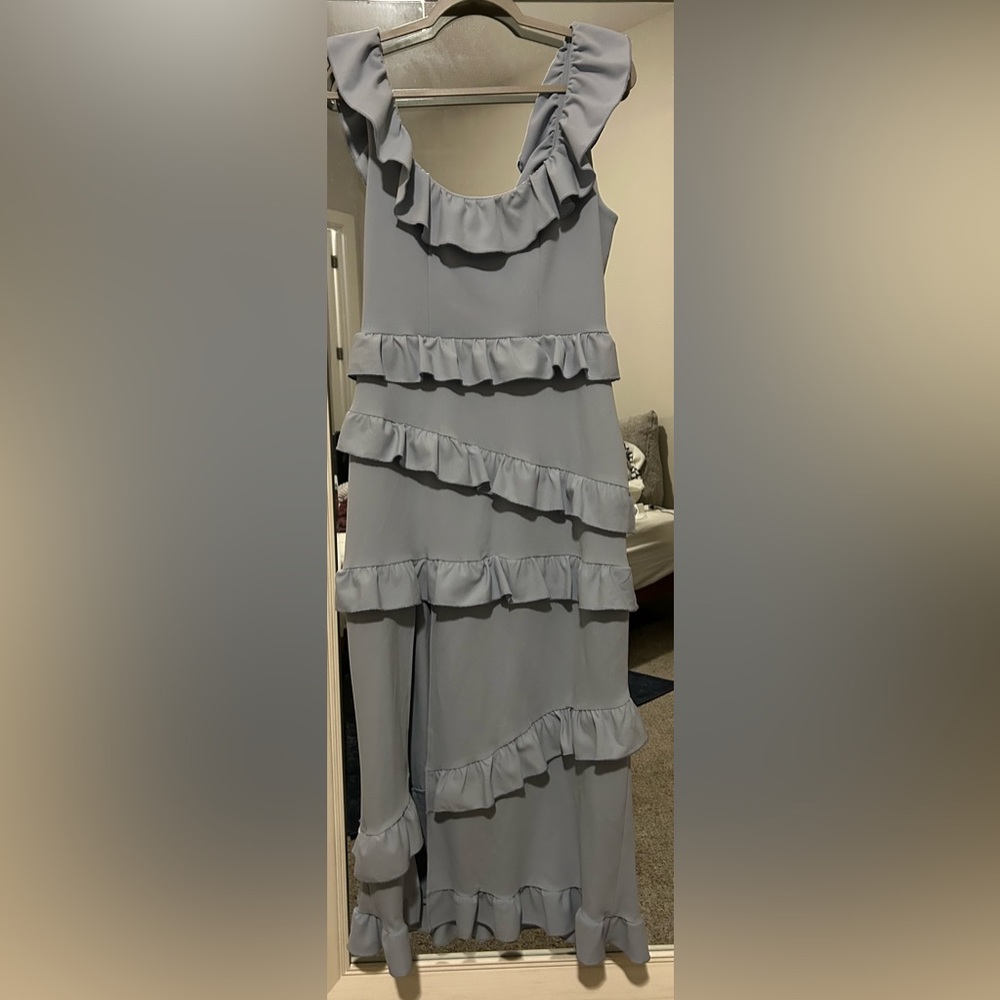 Show Me Your Mumu Greta dress - steel blue stretch